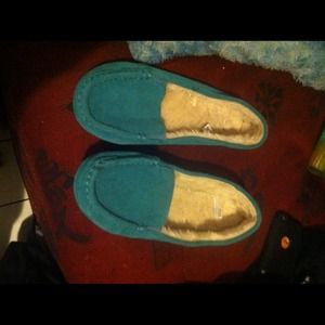 Teal moccasins