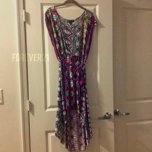 Multi colored high low dress