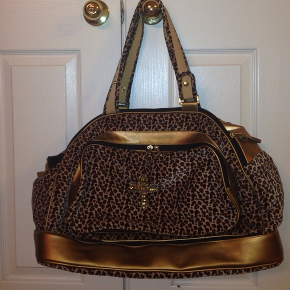 ❌Sold❌My Vintage Baby Leopard Carryall bag
