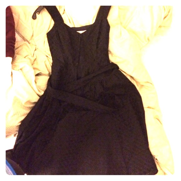 Nanette Lepore black sleeveless eyelet dress