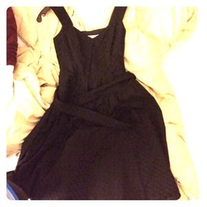 Nanette Lepore black sleeveless eyelet dress