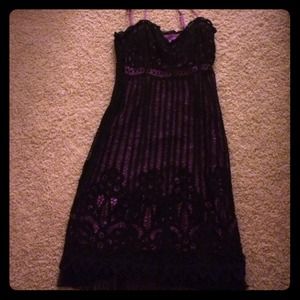 Betsy Johnson purple and black dress
