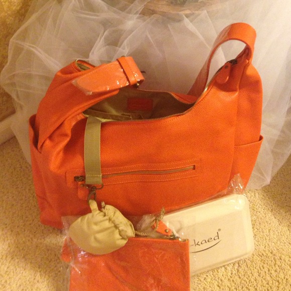 Baby Kaed Masala shoulder / diaper bag-Tangerine
