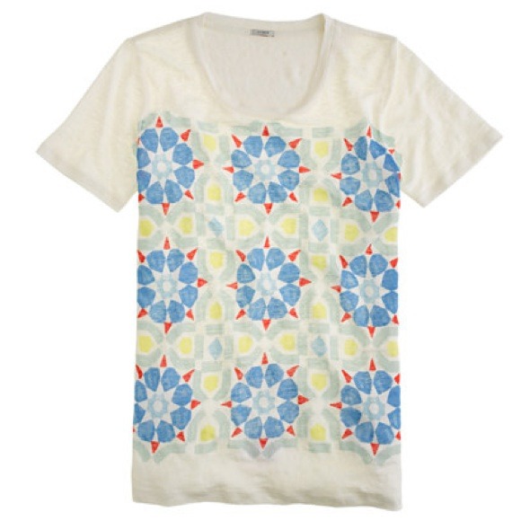 ❌SOLD in Bundle J. Crew Moroccan Tile Tee.