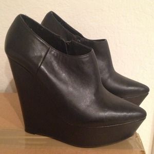 Black Wedge booties