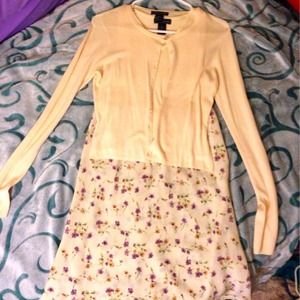 💐Cardigan Set & Floral Skirt
