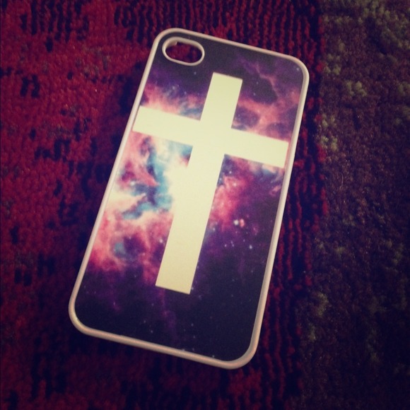 Galaxy with a cross iPhone 4/4S case