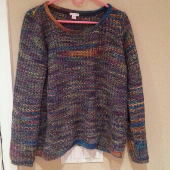 Oversized rainbow sweater