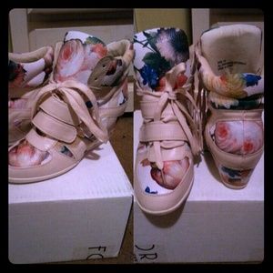 Floral Sneaker Wedges