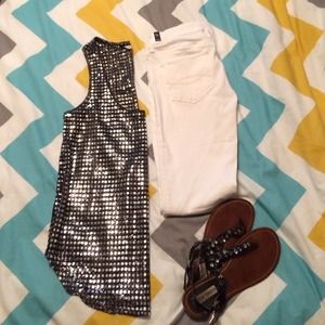 Sequin shirt, so cute for summer. unworn