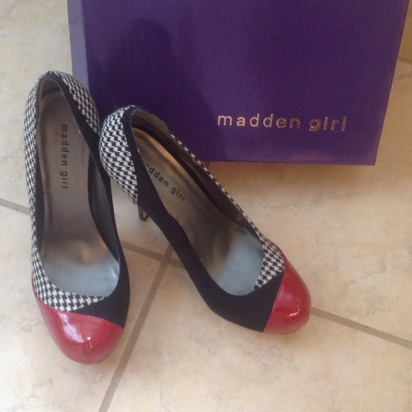 Madden Girl Shoes - Madden Girl Houndstooth Heels