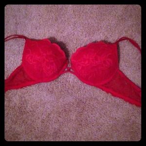 36c Victoria's Secret push-up bra red lace