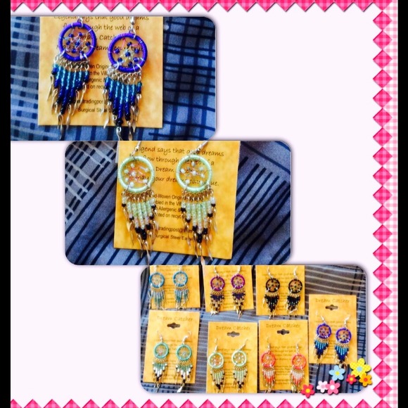 7 Dream catcher EARRINGS in different colors