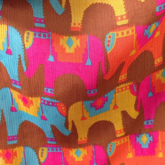 NWT Judith March elephant silk tie dress