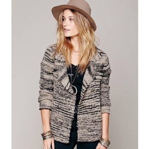 🌟Sale🌟NWT Free People Coffee Zebra Knit Cardigan