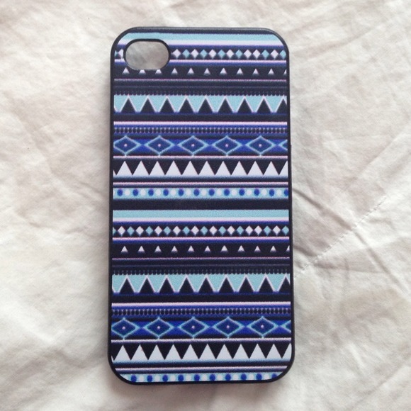 blue and purple aztec iphone 4/4s case