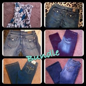 BOGO bundle! 5 jeans 1 top