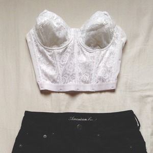 [Nasty Gal] White Erotica Lace Bustier