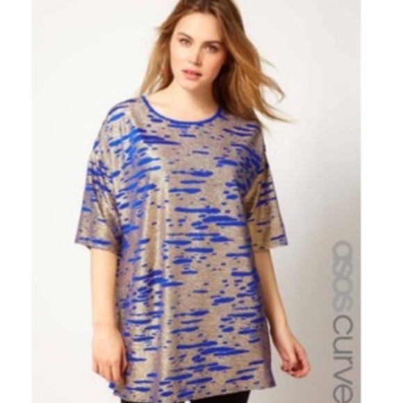 Asos Curve metallic tunic
