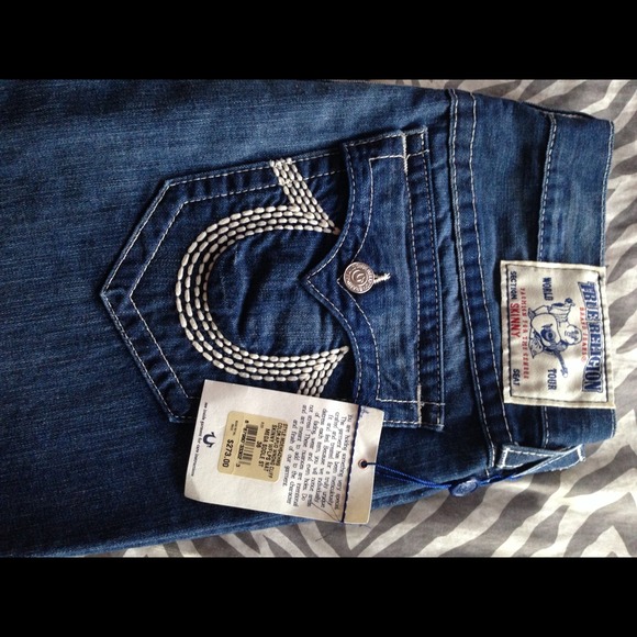 TRUE RELIGION GUY JEANS SIZE 38 SKINNY JEANS - Picture 3 of 3