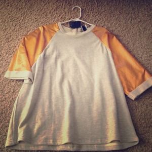 Asos sweatshirt with rose gold sleeves