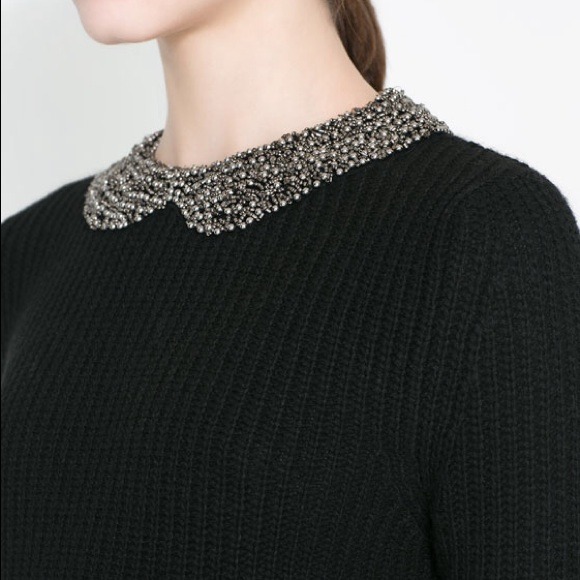 ❗️SOLD Zara angora sweater with rhinestone - Picture 4 of 4