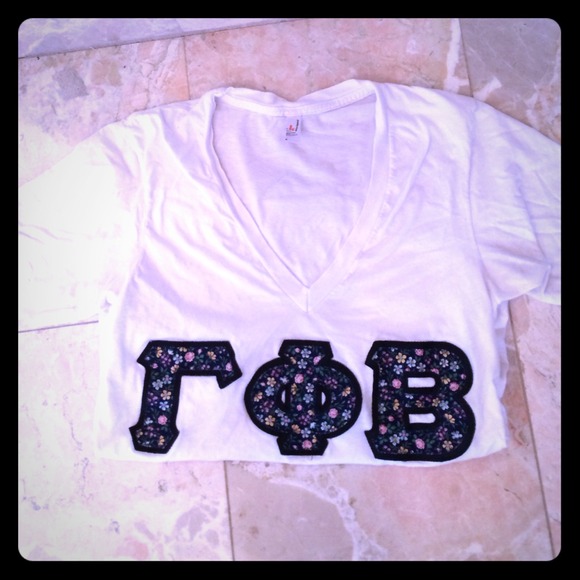 Gamma Phi Beta letter shirt by American Apparel