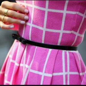 Skinny Black Bow Belt
