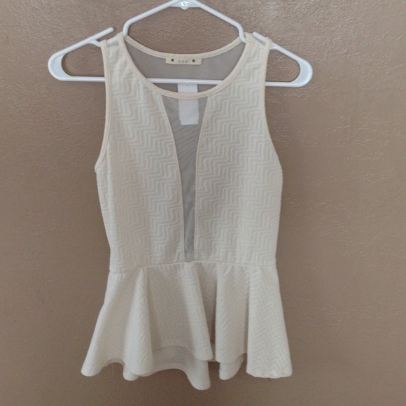 Tops - Mesh peplum top