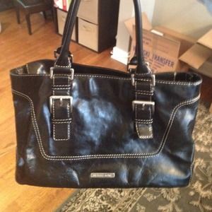 Black Leather Michael Kors Purse