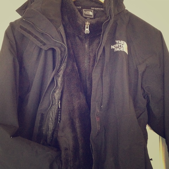 North face black 3-in-1 winter parka. Size medium