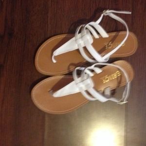 White sandals