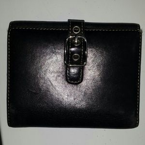 Coach black leather wallet