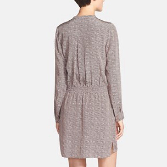 Vince. Diagonal print drawstring dress - Picture 2 of 4