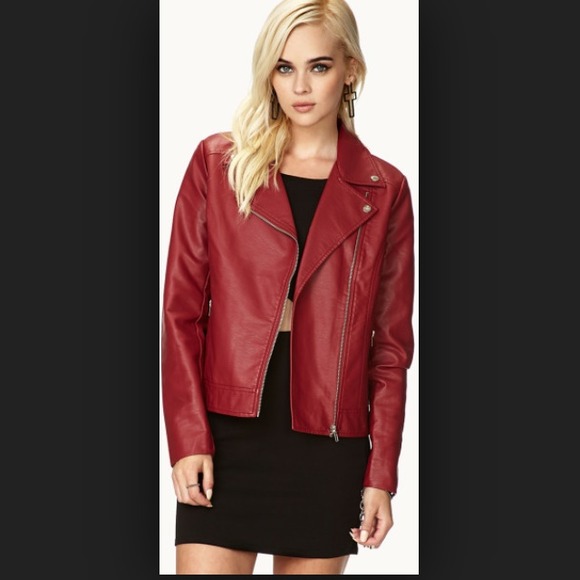 Red Leather Jacket - Picture 2 of 2