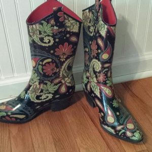 CORKS RUBBER BOOTS SIZE 9 VGC