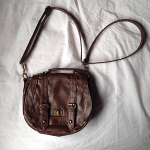Over the shoulder chocolate brown purse