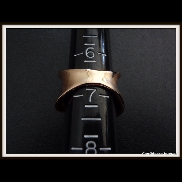 Rose Gold & Rhinestone Cocktail RIng - Picture 2 of 4