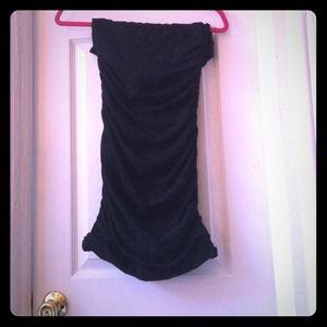 Slinky sleeveless black dress from Express
