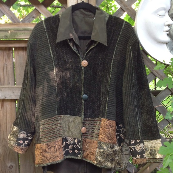 Dark green textured jacket