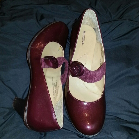 Patent Leather Burgundy Wine Mary Jane Like shoes