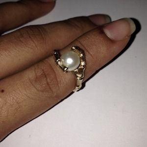 ⛔️14k Gold Pearl Bamboo Ring ⛔️⭐️