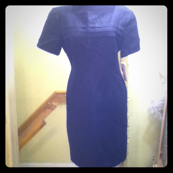 Vintage Nipon Black Partial Bandage Dress Linen/Rayon Size 8 NWT