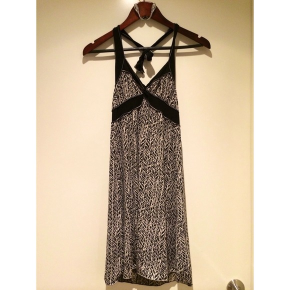 Max Studio jersey print halter dress