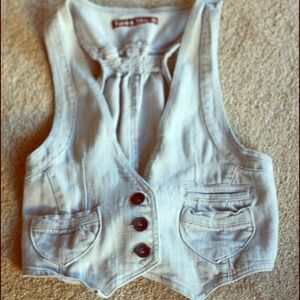Light grey denim vest