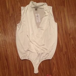 Caché white leotard