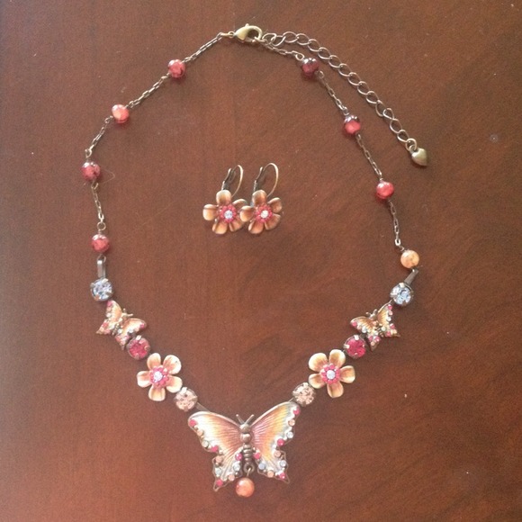 Vintage Betsey Butterfly jewelry set