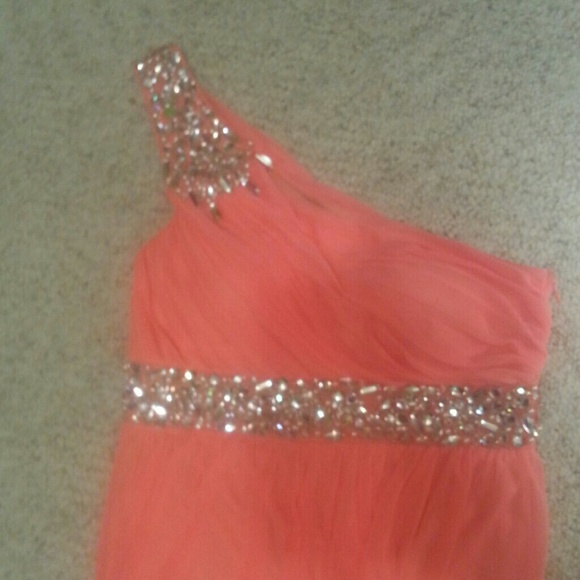 Coral Prom Dress - Picture 2 of 4