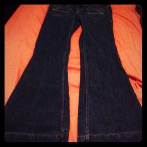 DKNY flared dark denim jeans