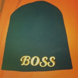 🚫sold🚫 Stylish black "BOSS" beanie